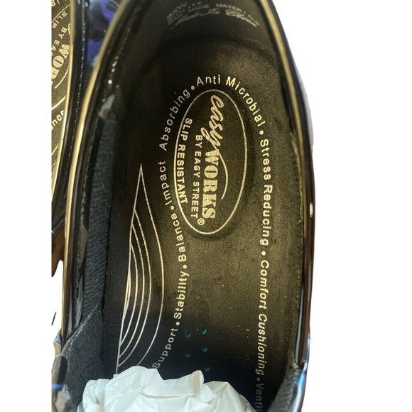 Easy Works NEW IN BOX Black Iridescent Non-Slip Anti-Fatigue Laurie Clogs Sz 9.5 - Picture 4 of 9